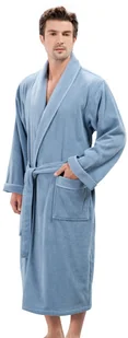Soft Cotton Męski szlafrok LORD S Niebieski 20351 - Szlafroki męskie - miniaturka - grafika 1