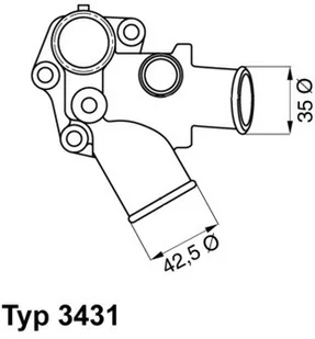 Wahler Termostat, żrodek chłodzący 3431.80D - Termostaty - miniaturka - grafika 1