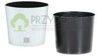 Donice - Prosperplast Donica z wkładem Rato Round DRTUS250L biała - miniaturka - grafika 1