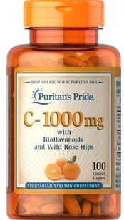 Puritans Pride Witamina C-1000mg - 100 tab - Witaminy i minerały - miniaturka - grafika 2