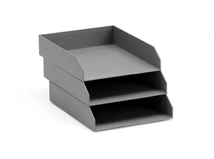 AJ Produkty Tace na dokumenty TIDY, szary, opak. 3 szt. - Pojemniki biurowe - miniaturka - grafika 1