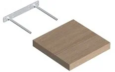 Domax Półka samowisząca dąb sonoma 23,5x23,5 cm - Półki na dokumenty - miniaturka - grafika 1