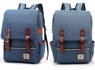 Torby na laptopy - Wro Plecak Oxford na laptopa 15,6 niebiesk vintage - miniaturka - grafika 1
