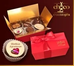 Chocobox Słodkie-Życzenia-na-pralinkach - Bombonierki i czekoladki - miniaturka - grafika 1