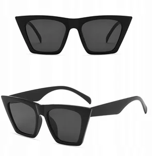 Retro Okulary Damskie przeciwsłoneczne Czarne - Okulary przeciwsłoneczne - miniaturka - grafika 1