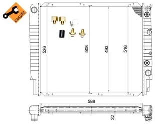 NRF Chłodnica, układ chłodzenia silnika 53998 - Chłodnice - miniaturka - grafika 1