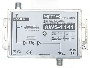 WZMACNIACZ ANTENOWY AWS-1141 21dB AWS-1141 - Wzmacniacze antenowe - miniaturka - grafika 2