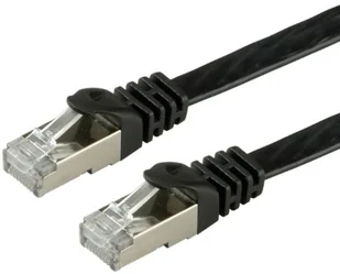 Value FTP patchkbl KAT6 płaski, czarny 5 m 21990975 - Kable miedziane - miniaturka - grafika 1