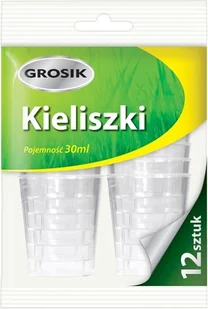 Grosik kieliszki plastikowe 30ml 12 sztuk - Naczynia i sztućce jednorazowe - miniaturka - grafika 1