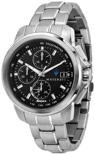 Zegarek Maserati Zegarek Successo Solar R8873645003 Srebrny - Zegarki męskie - miniaturka - grafika 1