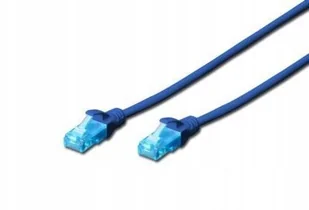 Digitus Patchcord Utp kat. 5e 5m Pvc niebieski - Patchcordy - miniaturka - grafika 1