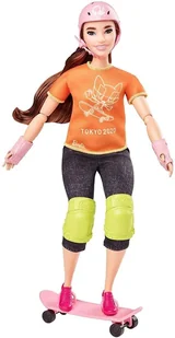 Mattel Olimpijka Skateboarder GJL78 - Lalki dla dziewczynek - miniaturka - grafika 2
