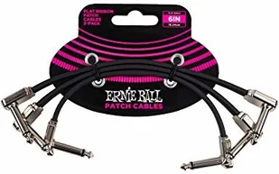 Ernie Ball 15 cm płaski taśma łatka kabel 3-pak P06221 - Inne akcesoria gitarowe - miniaturka - grafika 1