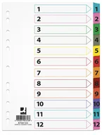 Przekładki do segregatorów - Q-Connect Przekładki A4 mylar 1-12 KF00163 - miniaturka - grafika 1