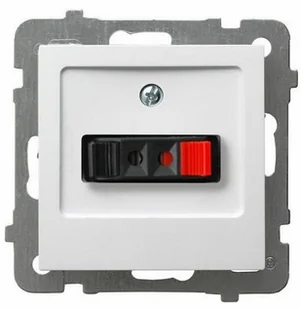 LEDart głośnikowe pojedyncze Ospel As białe - Gniazdka elektryczne - miniaturka - grafika 1