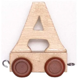 Small Foot Design Wagonik z literką A Alfabet - Pociągi dla dzieci - miniaturka - grafika 1