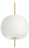 Lampy sufitowe - Kundalini Kushi lampa wisząca 43cm mosiądz/biała - miniaturka - grafika 1