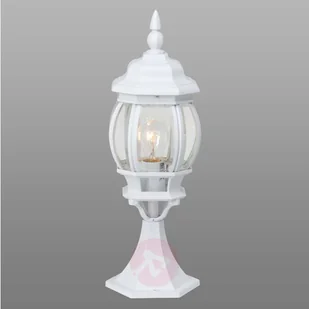 Brilliant Biała lampa cokołowa ISTRIA - Lampy ogrodowe - miniaturka - grafika 1