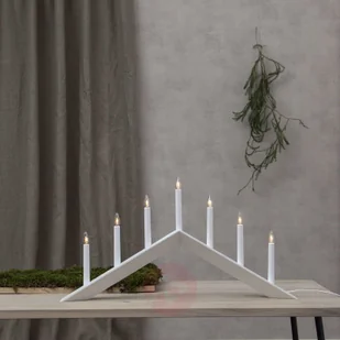 Best Season Świecznik Arrow, płaski, 7-punktowy, biały - Świeczniki - miniaturka - grafika 3