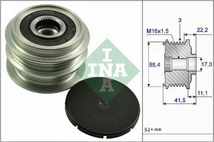 INA Alternator - sprzęgło jednokierunkowe INA 535 0269 10 - Uszczelki silnikowe - miniaturka - grafika 1