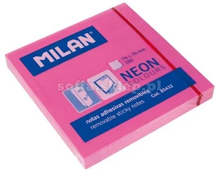 MILAN Karteczki Samoprz. 75*75 A/80 Neon - Szkolne artykuły papiernicze - miniaturka - grafika 1