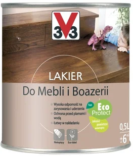 V33 Lakier do mebli Mahoń satyna 0 5 l - Lakiery do drewna - miniaturka - grafika 1