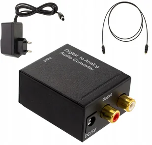Konwerter optyczny Toslink Coaxial na 2x Rca Cinch - Przetworniki DAC - miniaturka - grafika 1