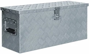 Aluminiowa skrzynia, 76,5 x 26,5 x 33 cm, srebrna - Skrzynki i torby narzędziowe - miniaturka - grafika 1