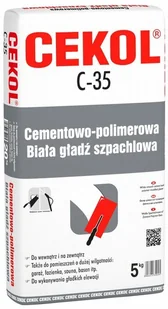 Cekol Biała masa szpachlowa C-35 5 kg - Gipsy i gładzie gipsowe - miniaturka - grafika 1