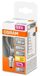 Osram Żarówka kropla LED E14 5W filament 2 700 K - Żarówki LED - miniaturka - grafika 1